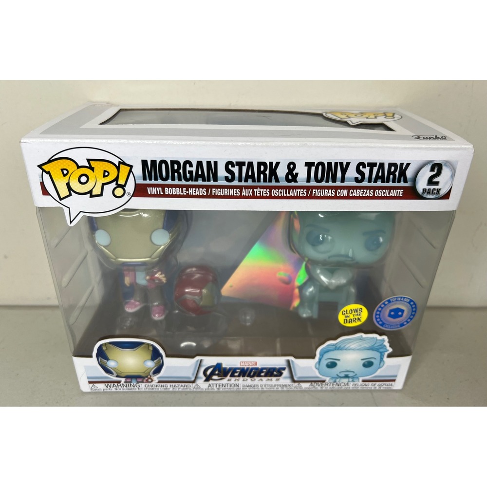 Funko Pop Avengers Endgame Morgan Stark Tony Stark 2 Pack PIAB Exclusive GITD
